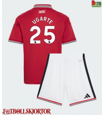 Manchester United Manuel Ugarte #25 Hemmakläder Barn 2026-27 Kortärmad (+ Korta byxor)